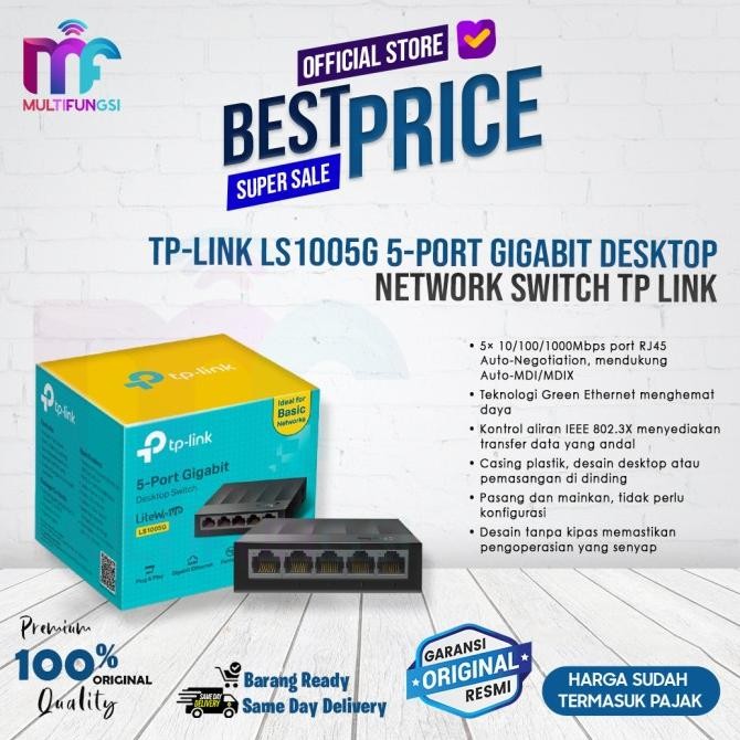 

TP-Link LS1005G 5-port Gigabit Desktop Network Switch TP Link