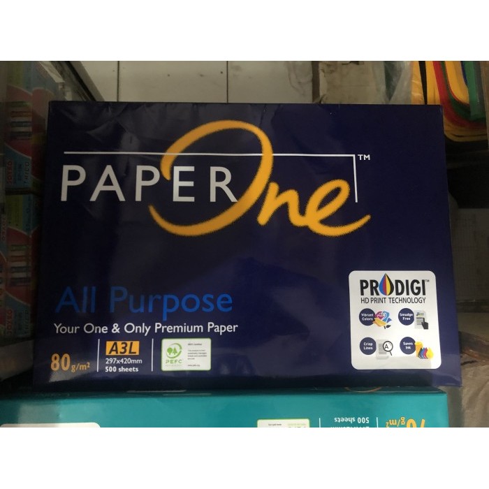

Kertas HVS A3 80gr Paper One 1 Rim