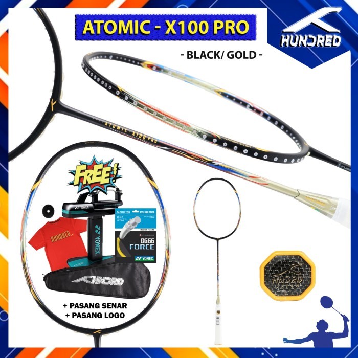 Raket Hundred Original HUNDRED ATOMIC-X / ATOMIC X 100 PRO Black Gold