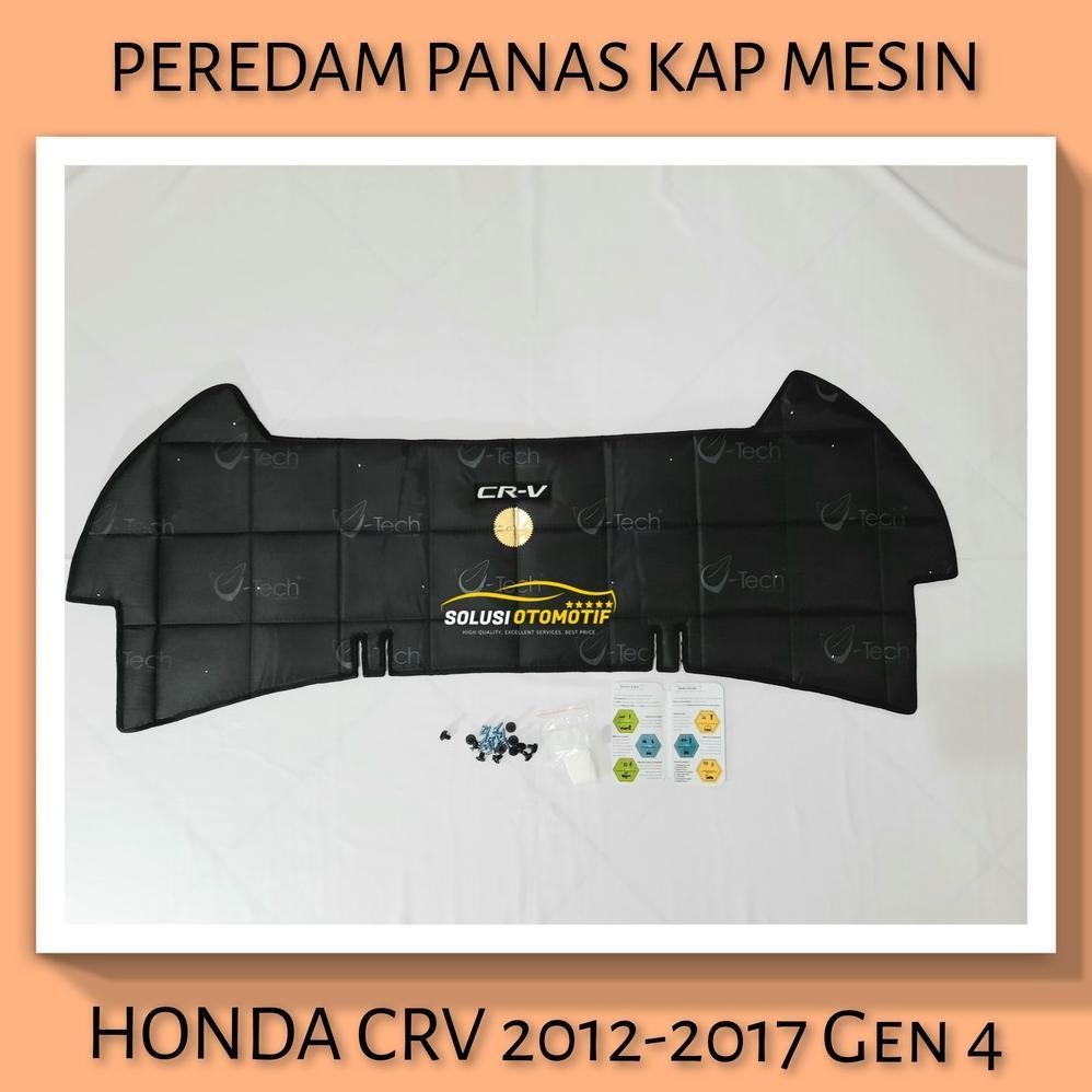 Honda Crv 2012-2017 Gen 4 Peredam Panas Kap Mesin Aksesoris Variasi Mobil Vtech Original + Kancing K