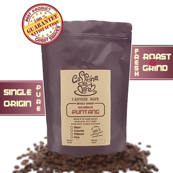 

Best Seller Kopi Arabika Puntang 500 Gr Single Origin Bean/Biji & Ground/Bubuk