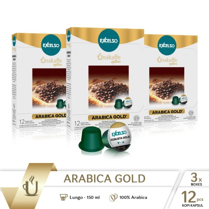 

Termurah Kopi Kapsul Excelso Unakaffe Arabica Gold - Pack Of 3 Folding Box