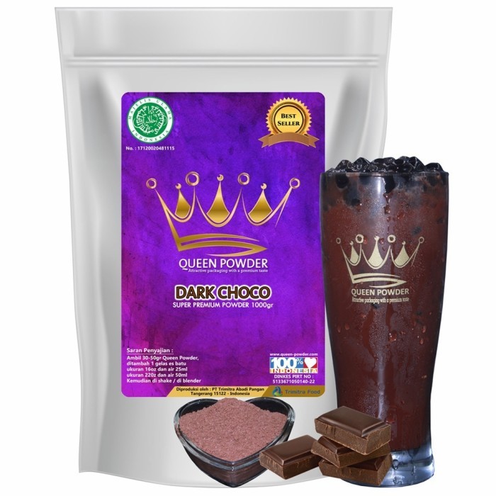 

Promo!! Bubuk Minuman Queen Powder Super Premium Rasa Dark Choco 1Kg