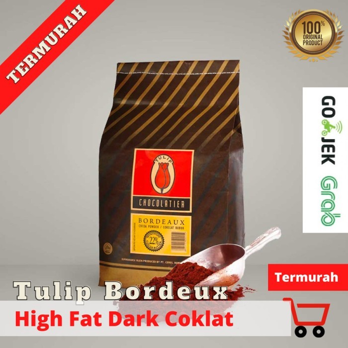 

Terlaris Cokelat Bubuk Tulip Bordeaux Pure Dark Coklat Tulip 500 G 1 Kg