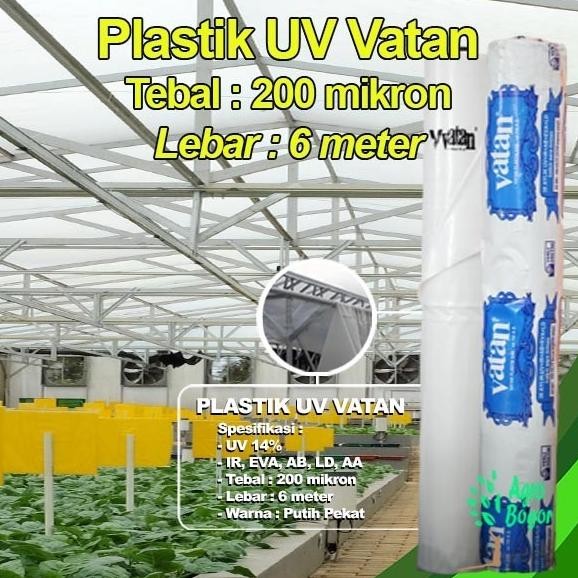 Plastik UV Vatan Lebar 6 meter, Plastik UV Vatan eceran