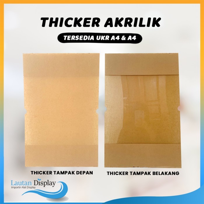Akrilik Poster Thicker Bening A3 A4 Untuk Standing Tripod Banner Stand