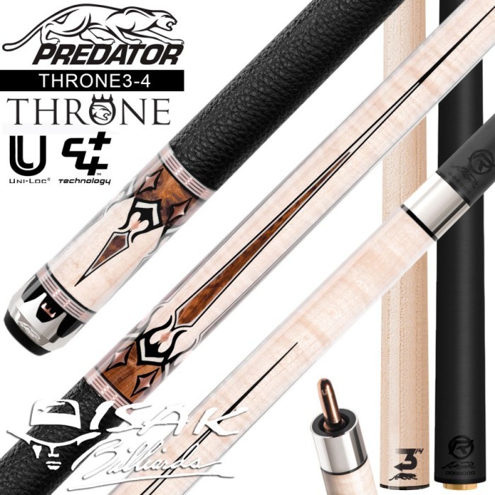 PREDATOR CUE THRONE3 4 - LOW DEFLECTION BILLIARD STICK BILIAR STIK ORI