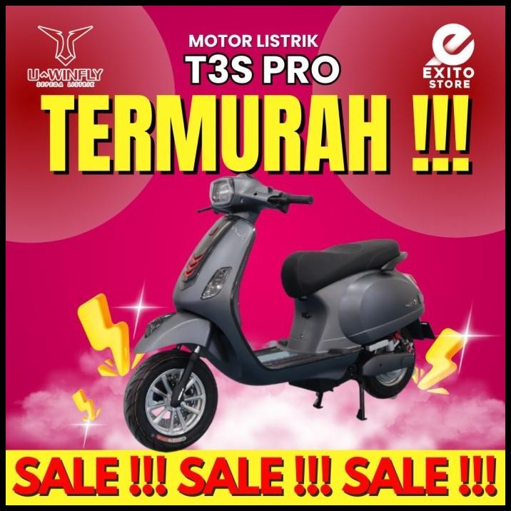 SEPEDA MOTOR LISTRIK UWINFLY T3S PRO T3SPRO GARANSI RESMI