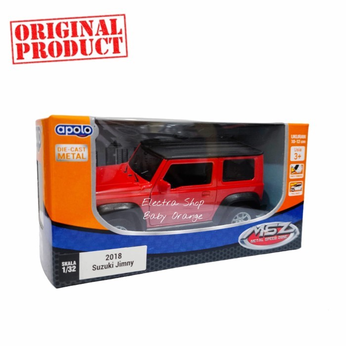 Mainan Mobil Suzuki Jimny Apolo Msz Diecast Skala 1/32 Warna Putih Ready