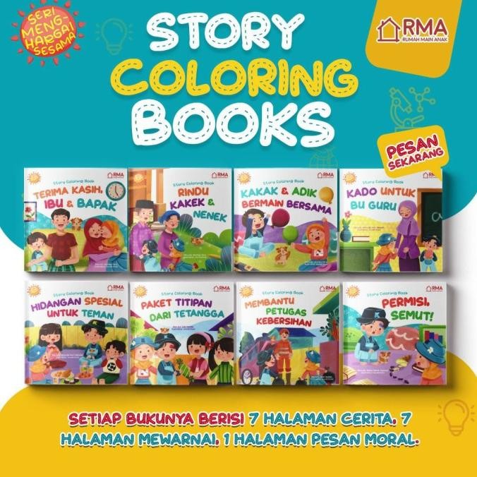 

STORY COLORING BOOKS SERI MENGHARGAI SESAMA