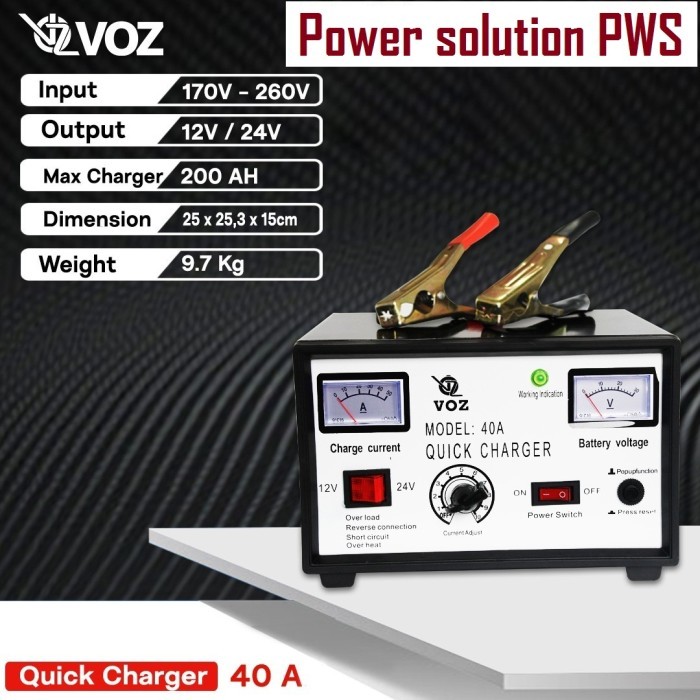 Charger Aki 40Ampere 12V Dan 24V