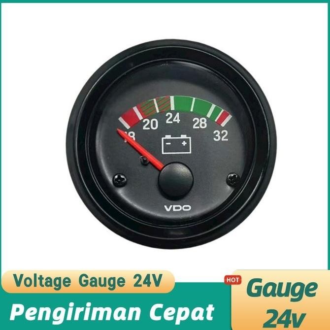 

Voltage Gauge 24V VDO VLT-24V Volt Gauge Meter Body Metal 332 040 001C
