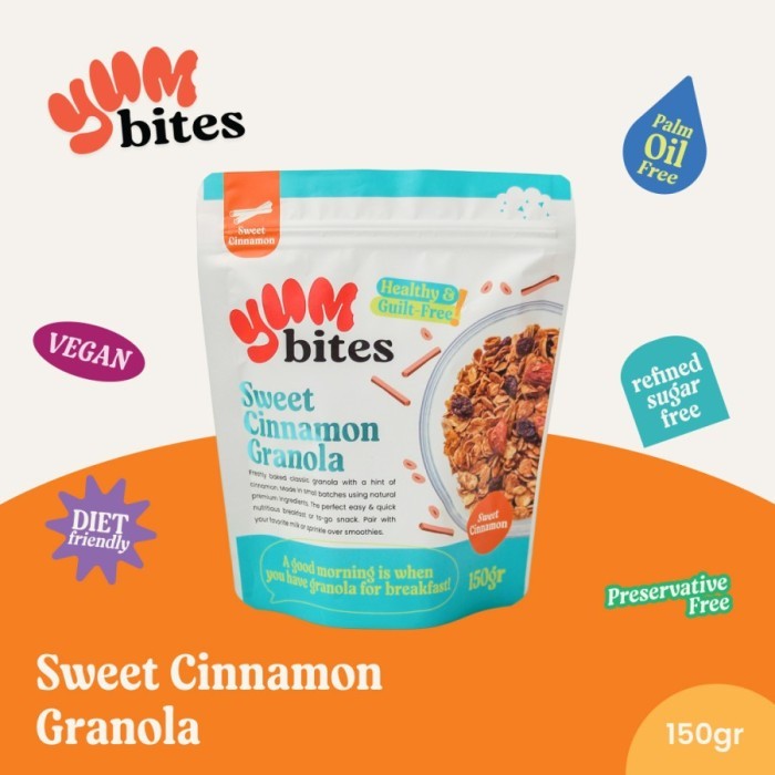 

Legend - Yumbites Sweet Cinnamon Granola - Diet Snack Makanan Sehat -150G