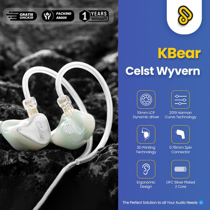 NEW Kinera Celest Wyvern with Mic LCP Dynamic Driver IEM In Ear Earphone