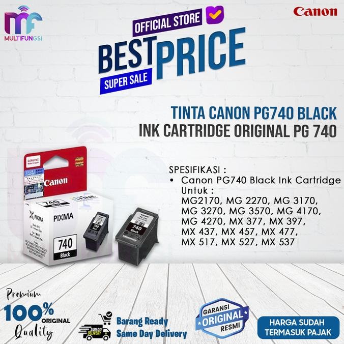 

Tinta Canon PG740 Black Ink Cartridge Original PG 740