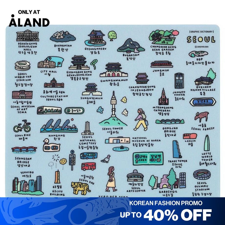 

[ALAND] ZERO PER ZERO - Mouse Pad Seoul Dictionary