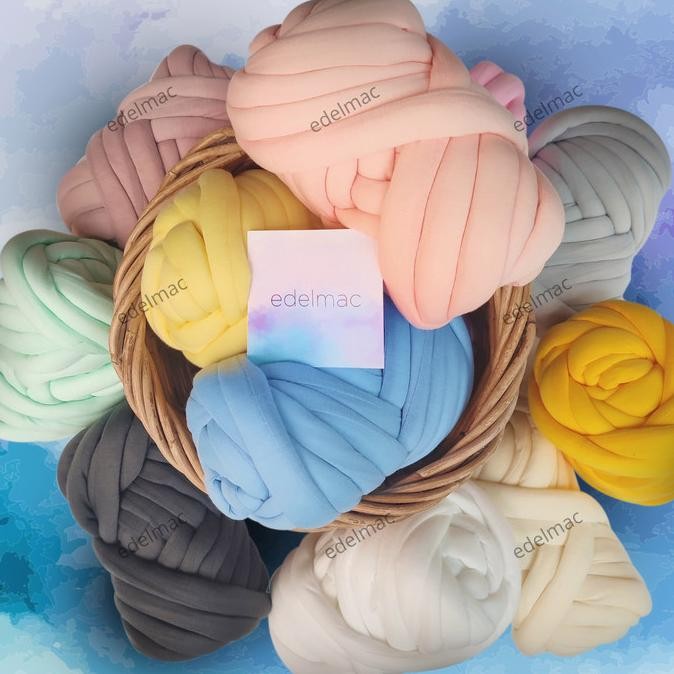

TERBARU - Super Thick Chunky Cotton Tube Yarn DIY Bulky Blanket Hand Knitt