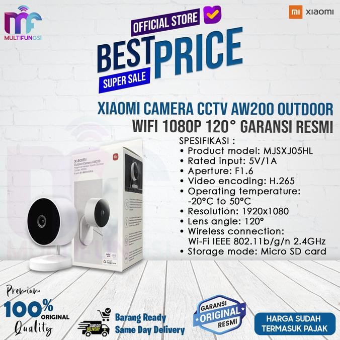 

Xiaomi Camera CCTV AW200 Outdoor WiFi 1080p 120 Garansi Resmi