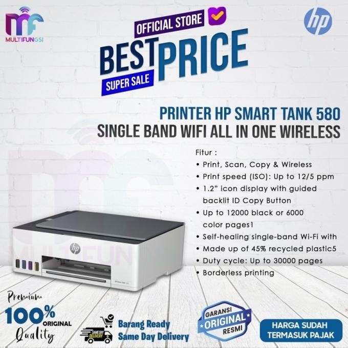 

Printer Hp Smart Tank 580 (Pengganti Smart Tank 415) WiFi All In One