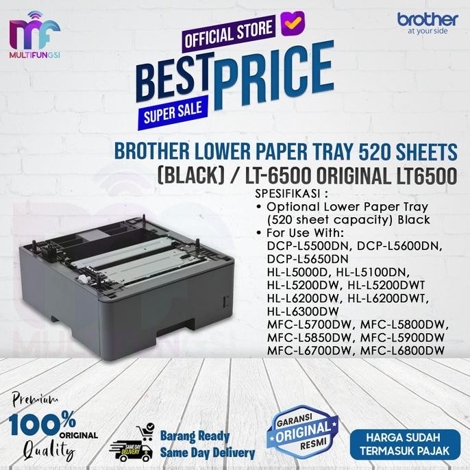 

Brother Lower Paper Tray 520 Sheets (Black) / LT-6500 Original LT6500