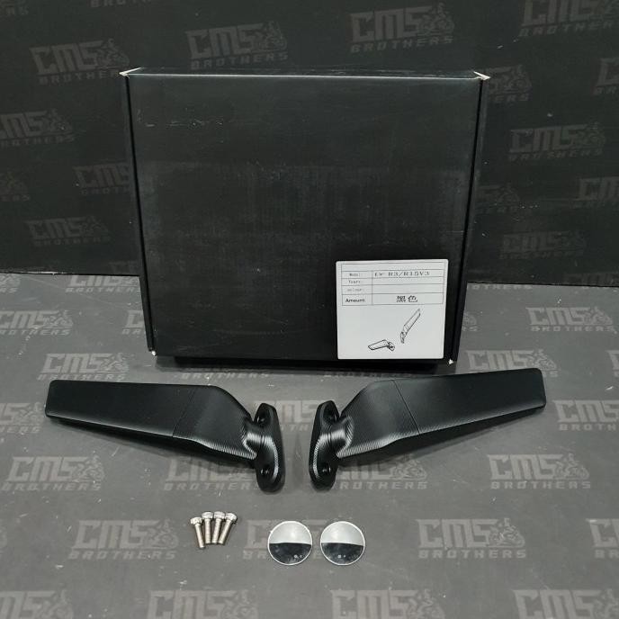 BEBAS ONGKIR - Spion Mirror Winglet Stealth Model Rizoma For Yamaha R15 V3 R25