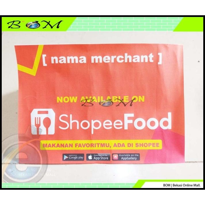 

TERBARU STIKER STICKER SHOPEEFOOD CUSTOM NAMA MERCHANT RESTO !!!