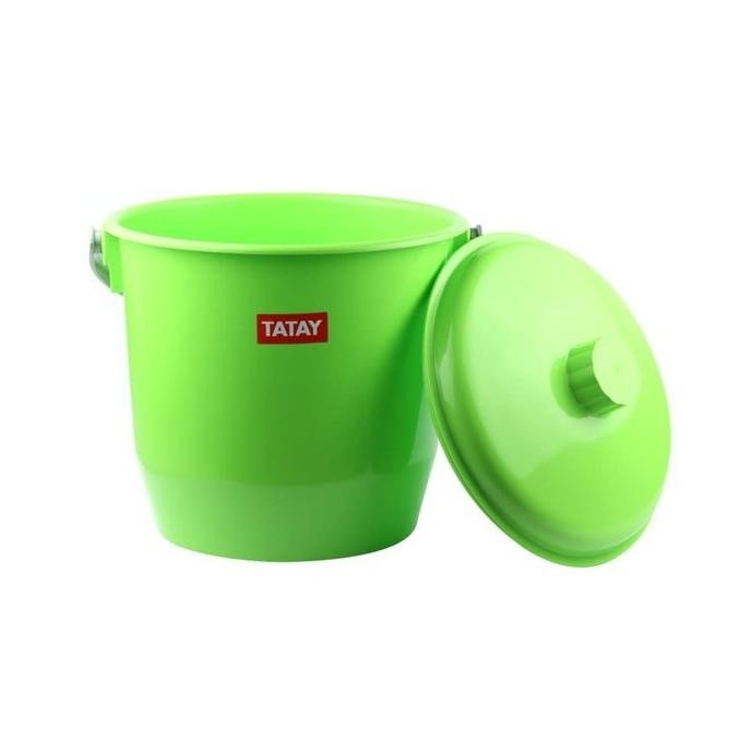 Ready Baskom Ember Plastik Dengan Tutup Ember Baju Kotor Bak Air 17 Liter