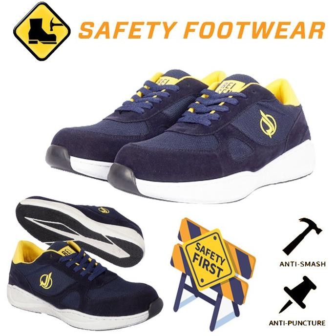 SEPATU SAFETY SPORT PRIA UJUNG BESI SAFETY SHOES ORIGINAL PRODUK LOKAL