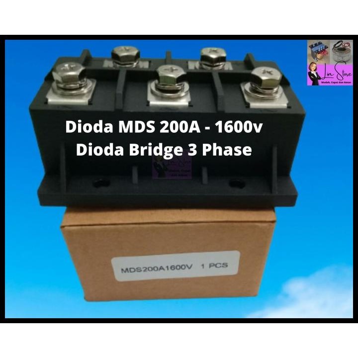 TERMURAH DIODA MDS 200A - 1600V DIODA BRIDGE 3 PHASE 