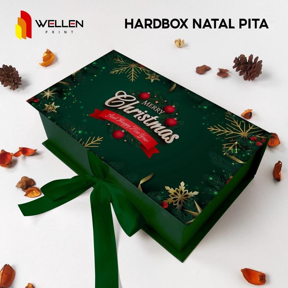 

CR - WELLEN PRINT - Hardbox Natal Pita / Print Custom Packaging Kotak Hampers Christmas / Cetak Gift Box Kue / Kotak Souvenir kado / Hard Box Packing Hadiah TERLARIS