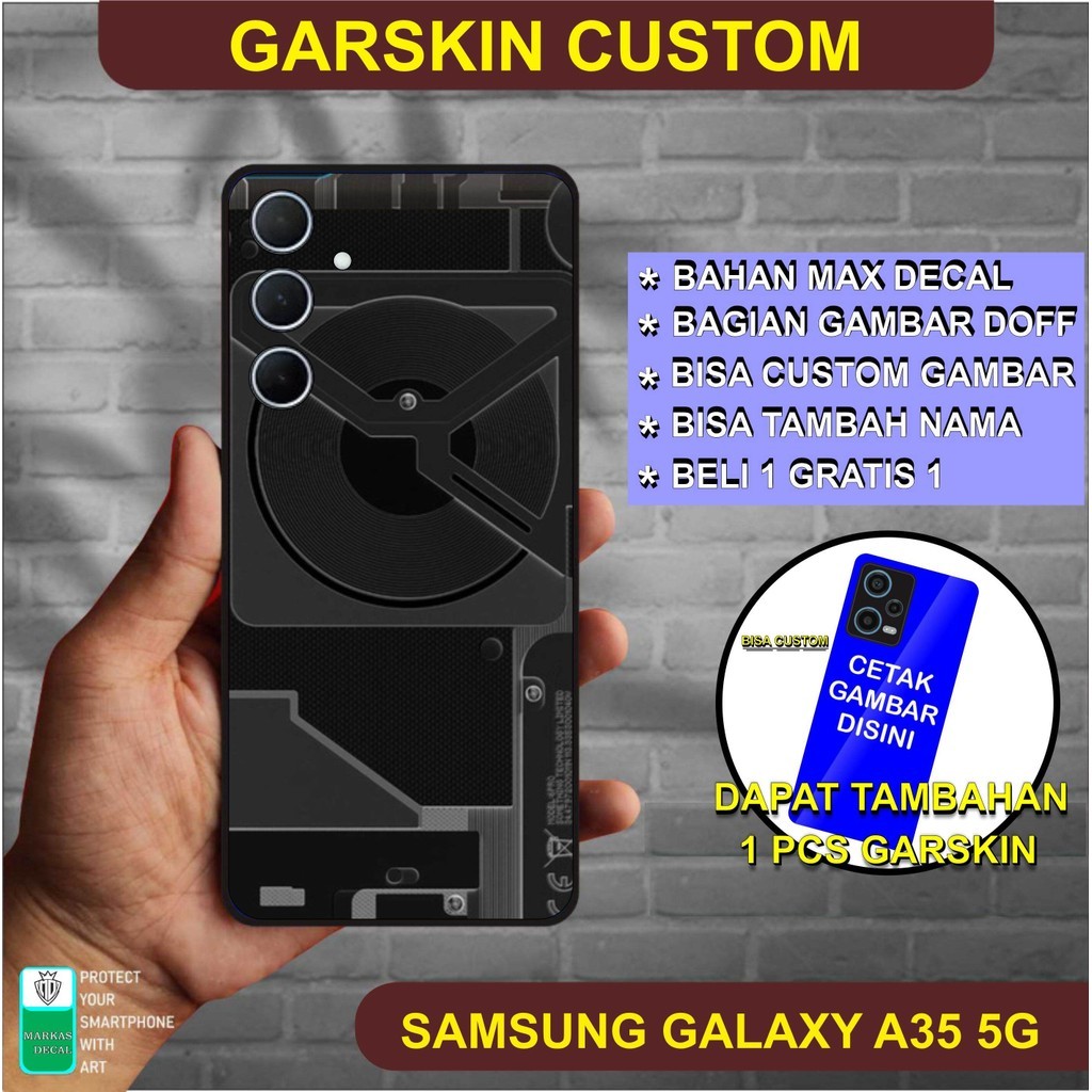 

Samsung A35 Motif Top V 2pcs Casing/Case Stiker Skin Wrap CUSTOM - Premium Quality