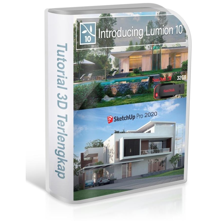 Diskon Flashdisk 32GB Video Tutorial Mastering Lumion 10 & SketchUp VRay 2020