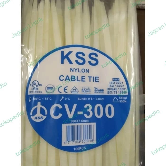 

NEW Kabel Ties CV 300 KSS 7.6mm Gemuk isi 100 pcs Cable Tie CV300
