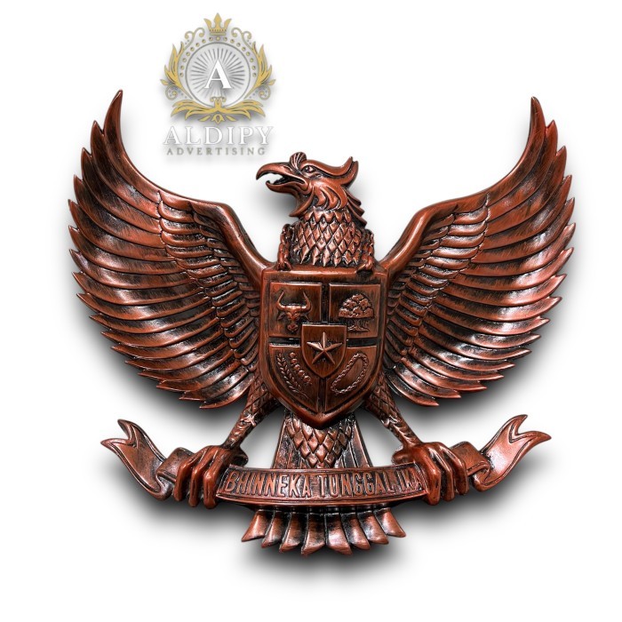 Lambang Patung Burung Garuda Pancasila FIBER UKURAN 50cm Perunggu