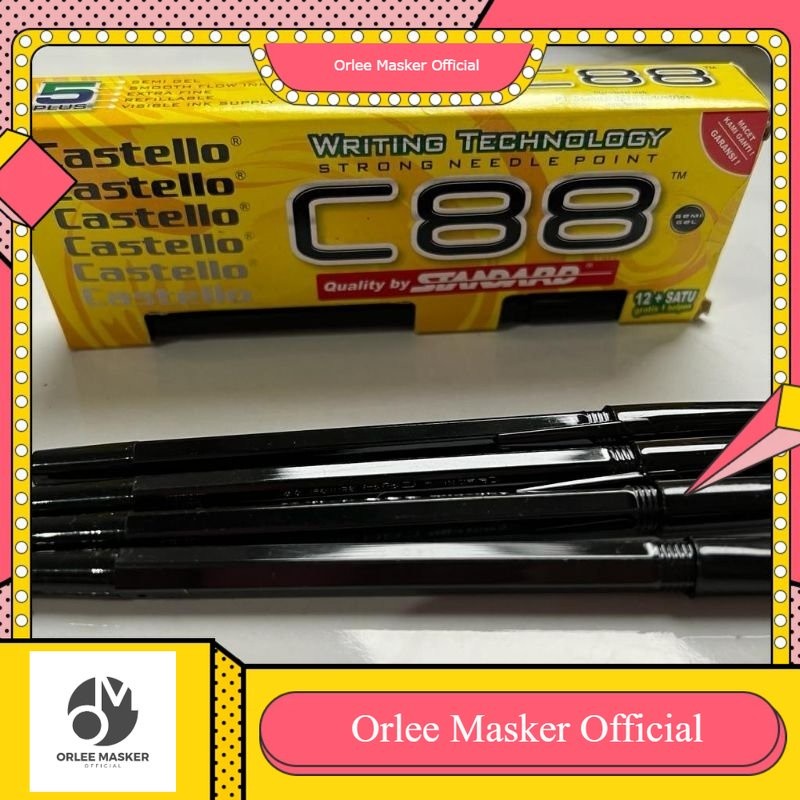 

PULPEN C88 STANDARD CASTELLO 1 LUSIN (12+1) BONUS 1 PCS