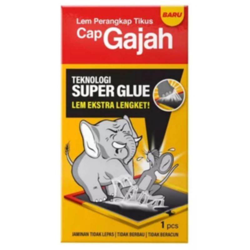 Lem Perangkap Tikus Cap Gajah / Lem Papan Cap Gajah / Lem Tikus Cap Gajah Berbentuk Papan (1 PCS)