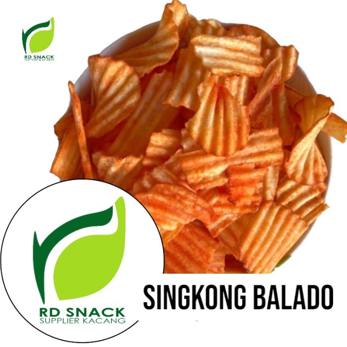 

Goofy - Keripik Singkong Balado -Spicy Cassava Chips- Balado Pedas Rd Snack