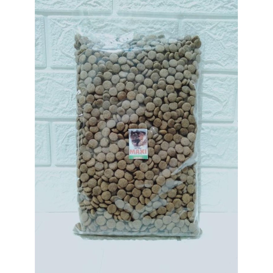 siap kirim - maxi dog lamb & rice dog food premium repack 1kg