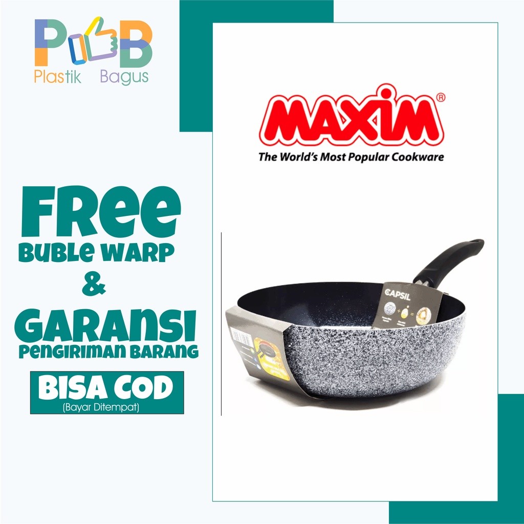 wajan neostone maxim Deep Wok 24 cm wajan keramik wajan