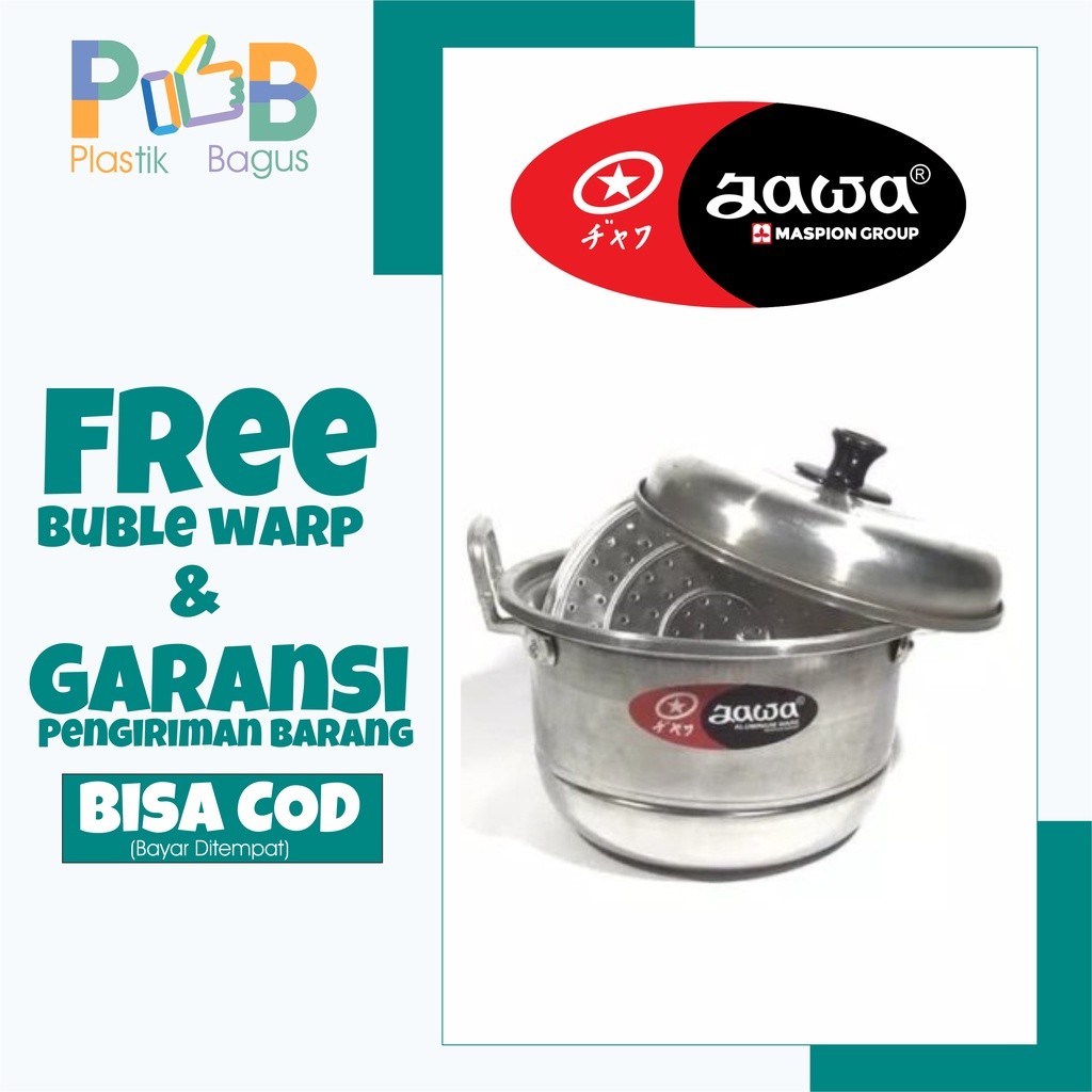 dandang kukusan aluminium ekonomi panci 22 cm maspion jawa jks