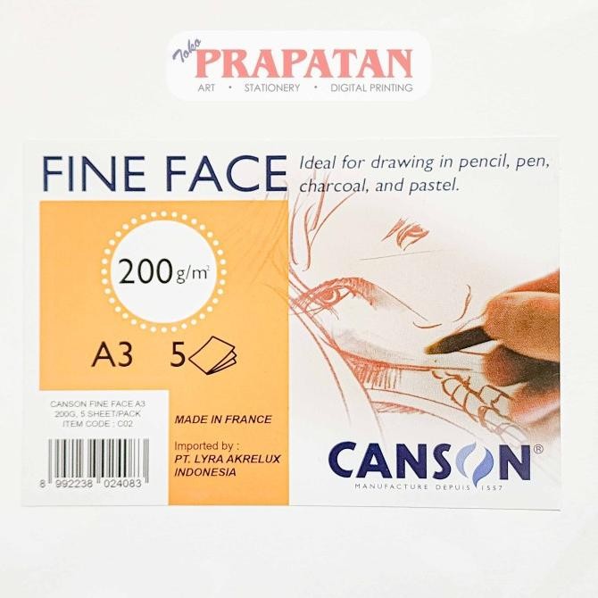 

BARU CANSON FINE FACE A3 DRAWING PAPER 200GSM | KERTAS GAMBAR