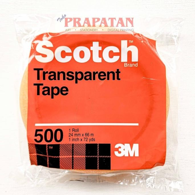 

BARU SCOTCH TRANSPARENT TAPE 500 24MM | ISOLASI BENING | SELOTIP