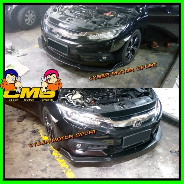 LIPS BUMPER CIVIC MUGEN TYPE R. FRONT LIPS CIVIC TURBO. WINGLET HONDA