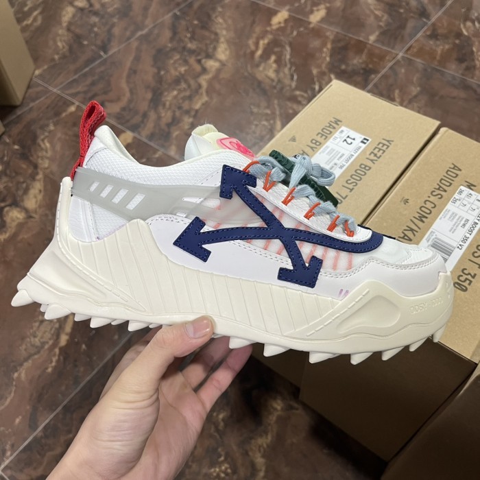 Off-White ODSY-1000 Lace-Up Sneakers - 'White Navy Blue'