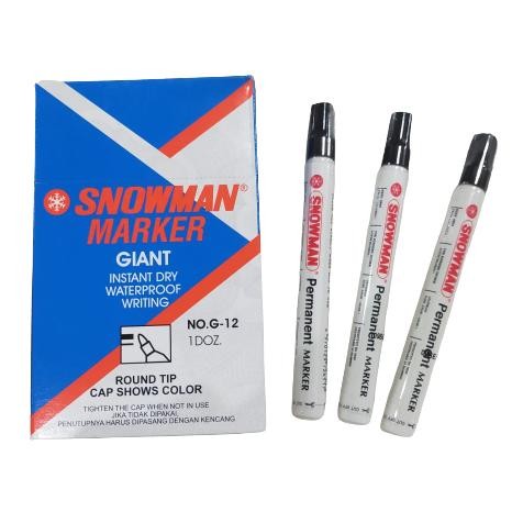 

Terlaris Spidol Snowman Permanent Marker G-12 Harga 1 Pcs Hitam