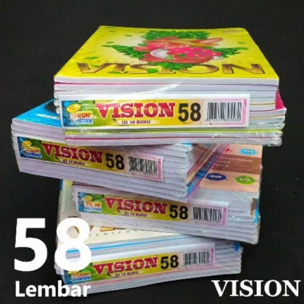 

Terlaris [Pak] Buku Tulis Vision Isi 58 Lembar (10 Pcs)