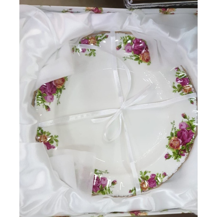 PIRING MAKAN CEKUNG MOTIF ROYAL CAPODIMONTE