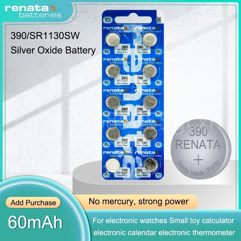 100% Original Renata 390 SR1130SW AG10 389 LR54 LR1131