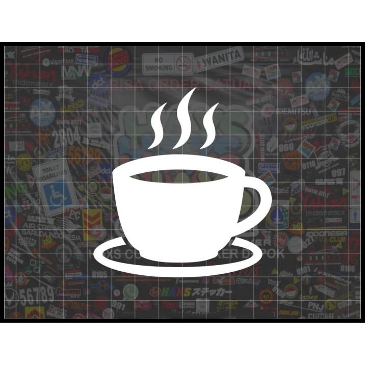 

TERMURAH CUTTING STICKER COFFEE CUP CANGKIR KOPI UKURAN 8 CM MOTOR MOBIL