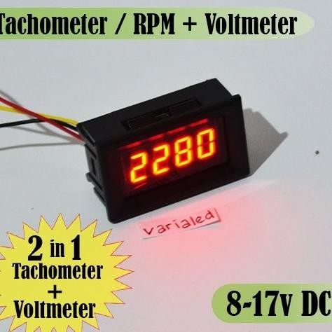 [Varialed] 2 In 1 Tachometer Rpm + Voltmeter Digital Volt Meter Dc